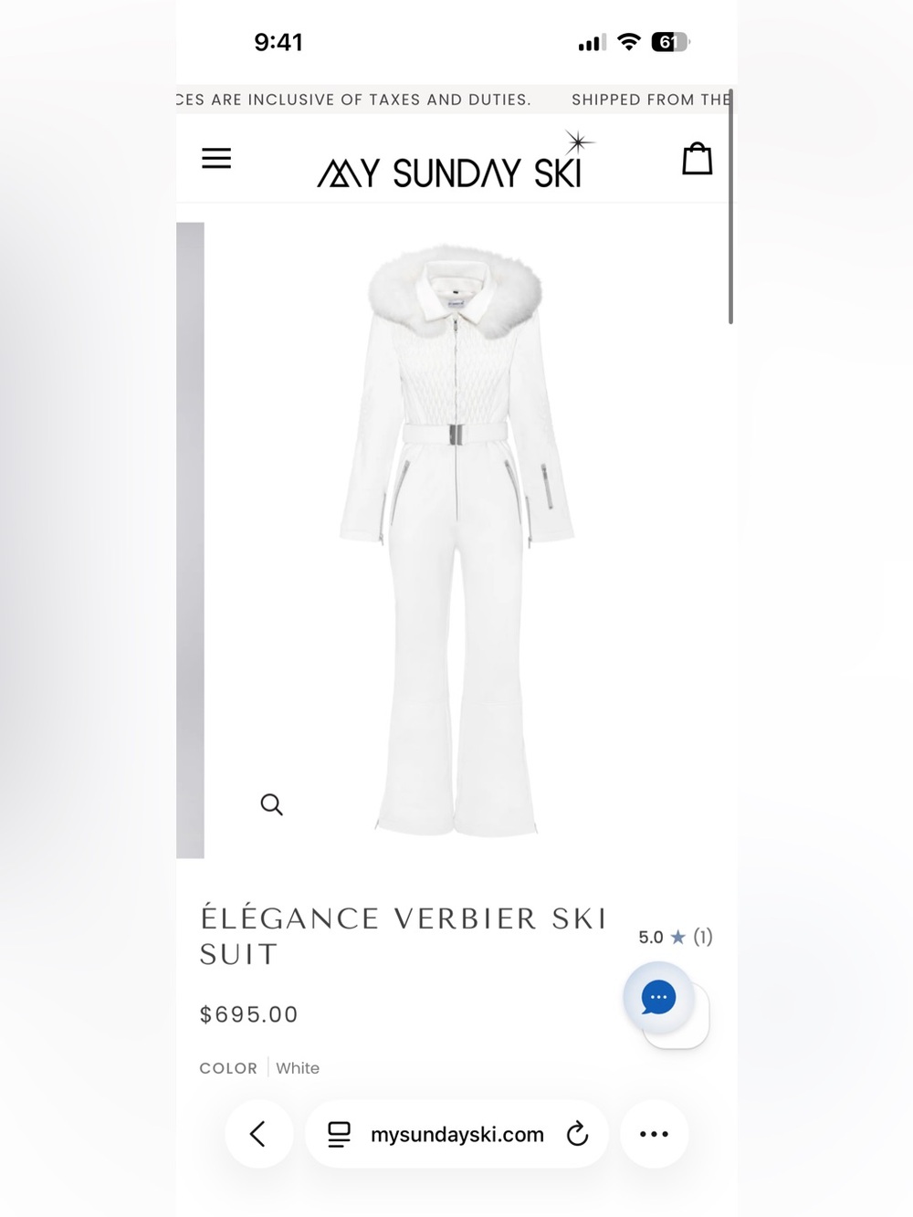 My Sunday Ski elegance verbier ski suit